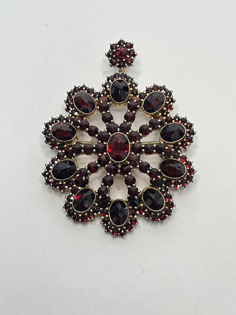 ガーネットブローチ ペンダントTOP　大型　アンティーク