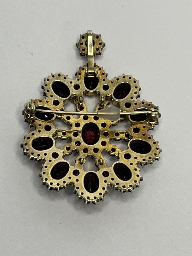 ガーネットブローチ ペンダントTOP　大型　アンティーク