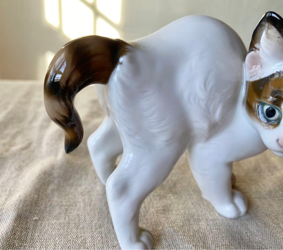 完品　美品　ローゼンタール　振り返る猫のフィギリン　ドイツ　ヴィンテージ