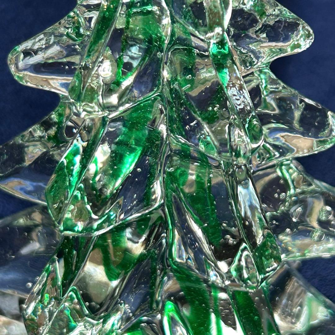 ヴィンテージ　クリスタル　ガラス　クリスマスツリー
