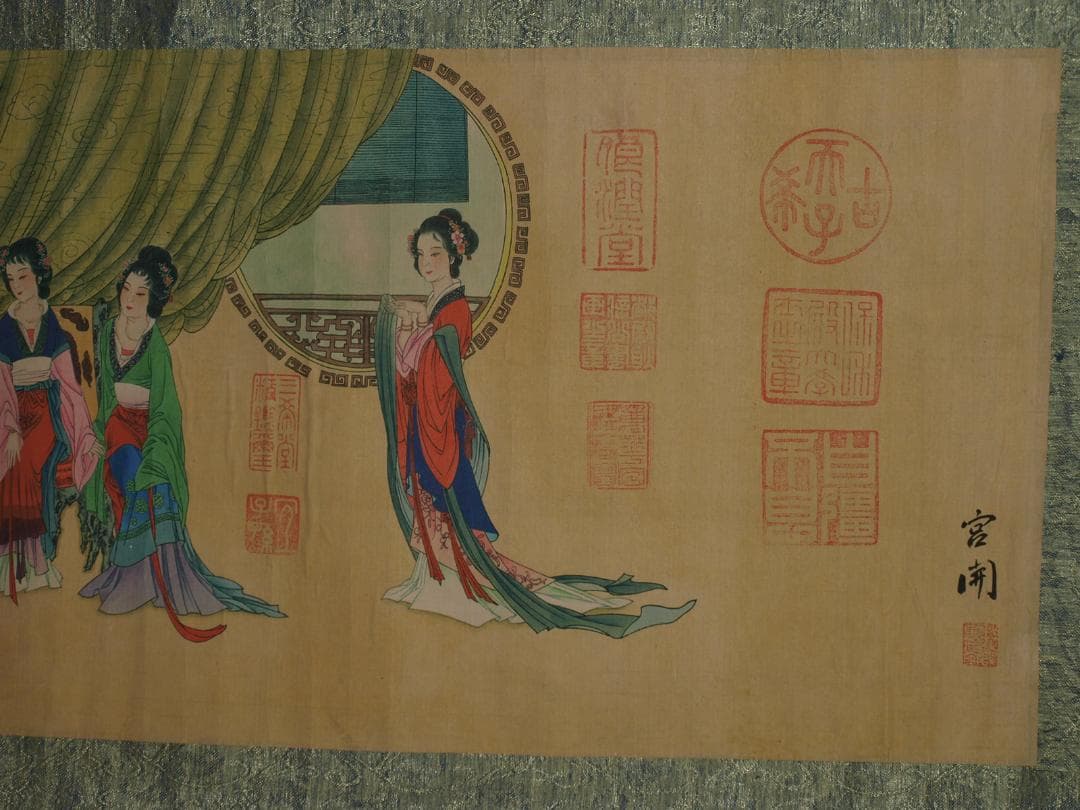 骨董市仕入れ明時代の掛軸　激安骨董品　肉筆博物館保管品 BD357A11-6