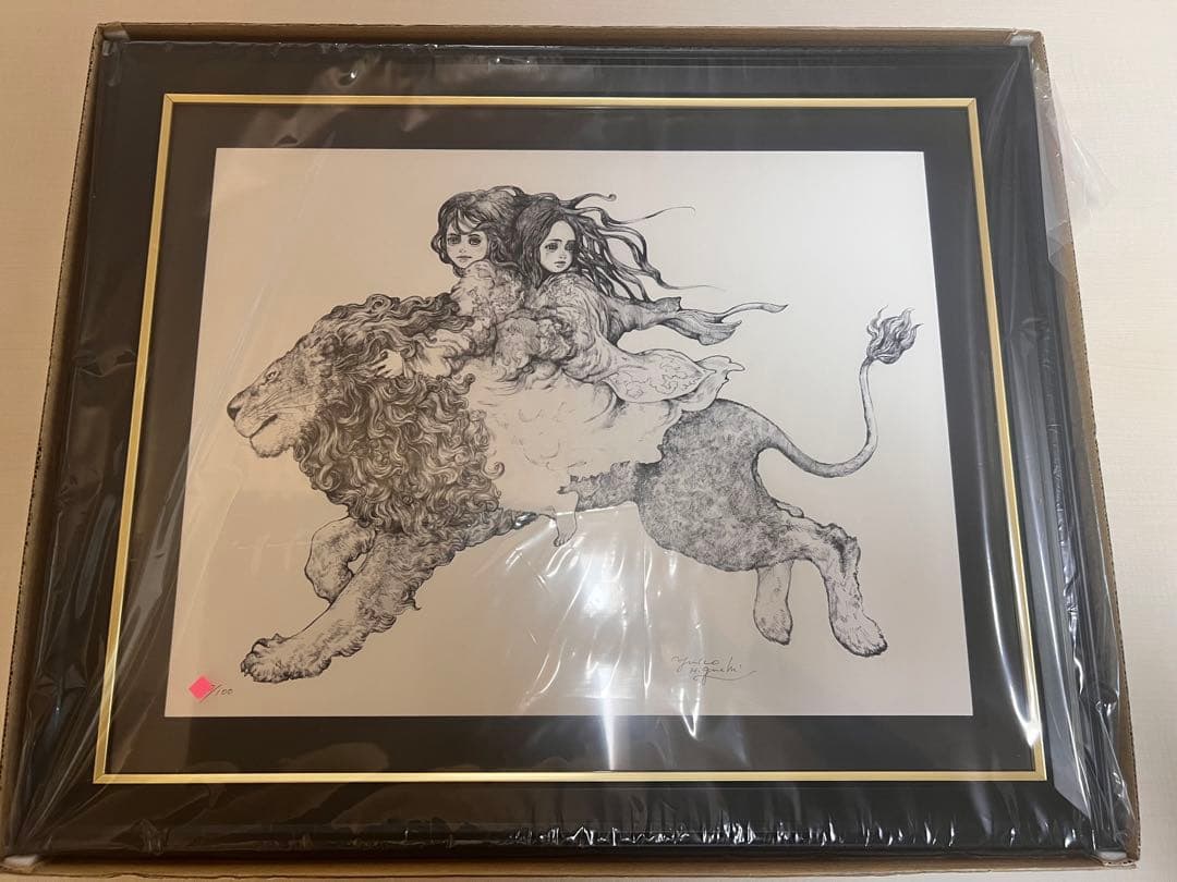 ヒグチユウコ　アンジュと頭獅王　複製画　絵画