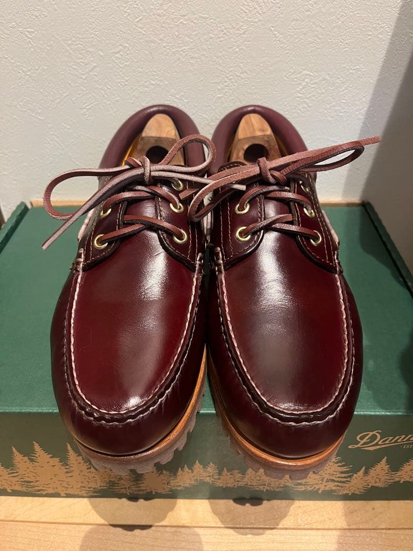 Timberland バーガンディ モカシン・デッキシューズ US7.5