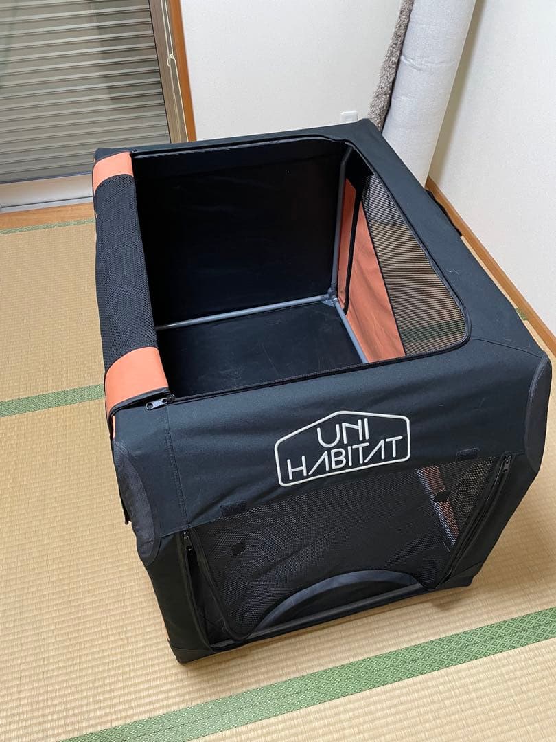 UNIHABITAT モバイルハウスキャリークレート オレンジ/黒 XL