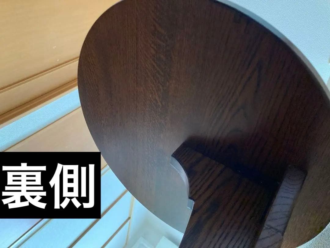 木製　サイドテーブル　丸　キャスター付き　日本製