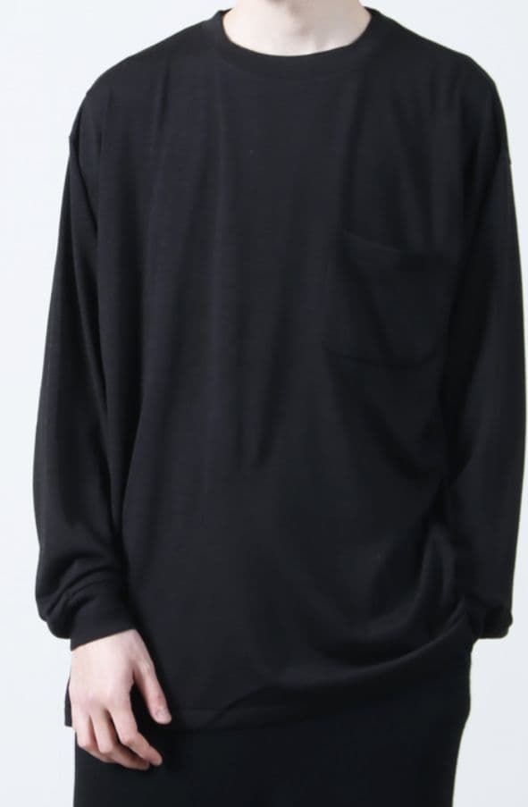 comoli 25ssサマーウール長袖クルー チャコール サイズ3