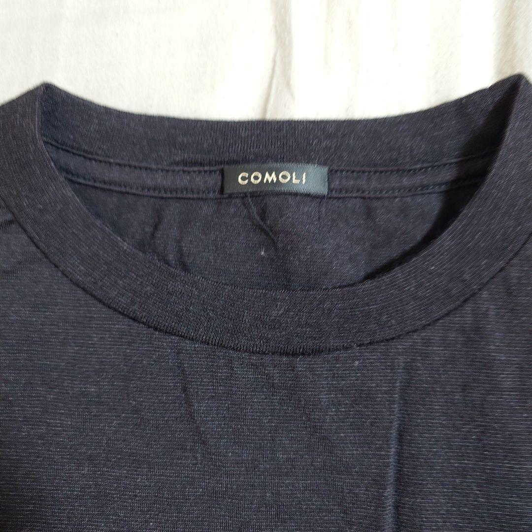 comoli 25ssサマーウール長袖クルー チャコール サイズ3
