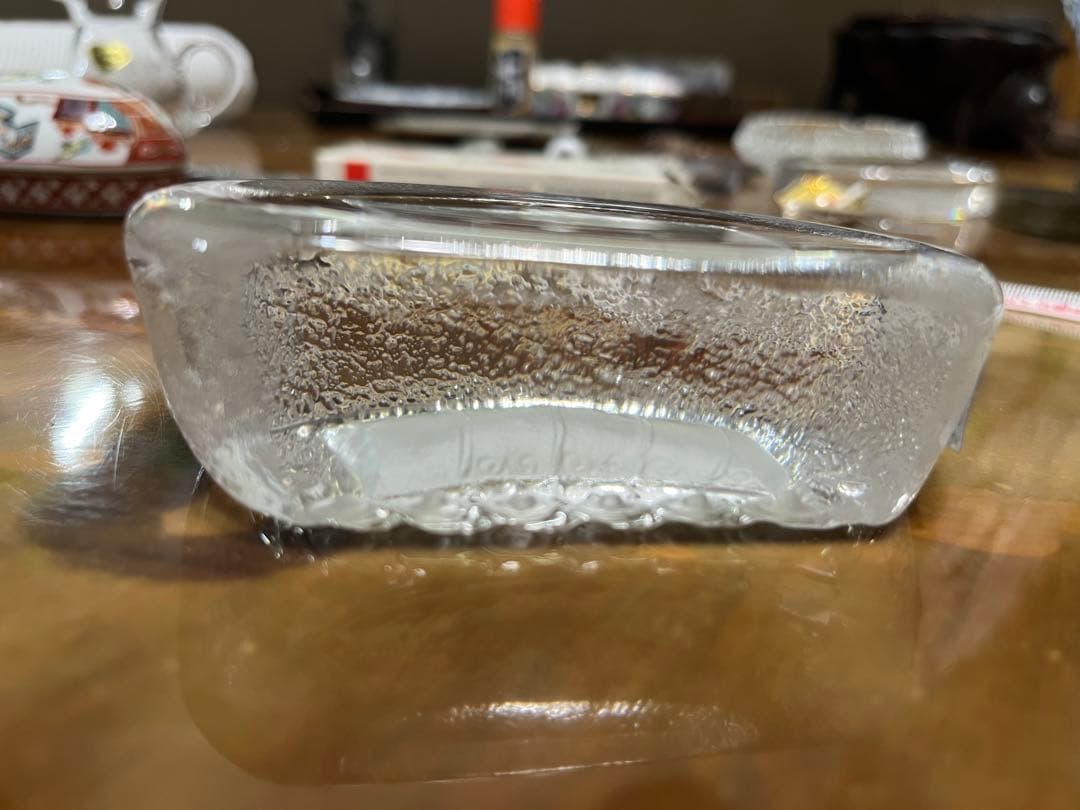 ガラス 船の彫刻　MATTS JONASSON SWEDEN