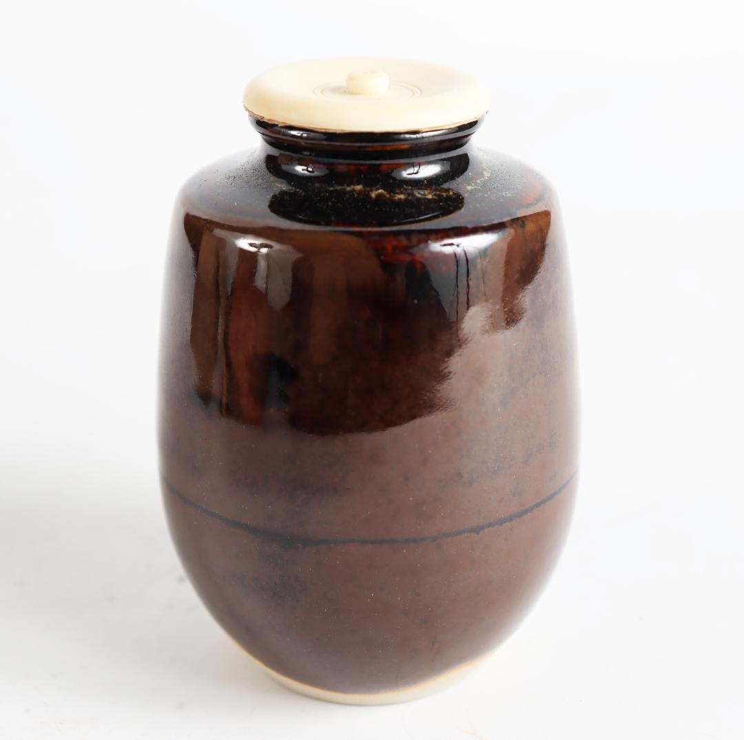 茶道具 肩衝茶入 桶谷定一 共箱