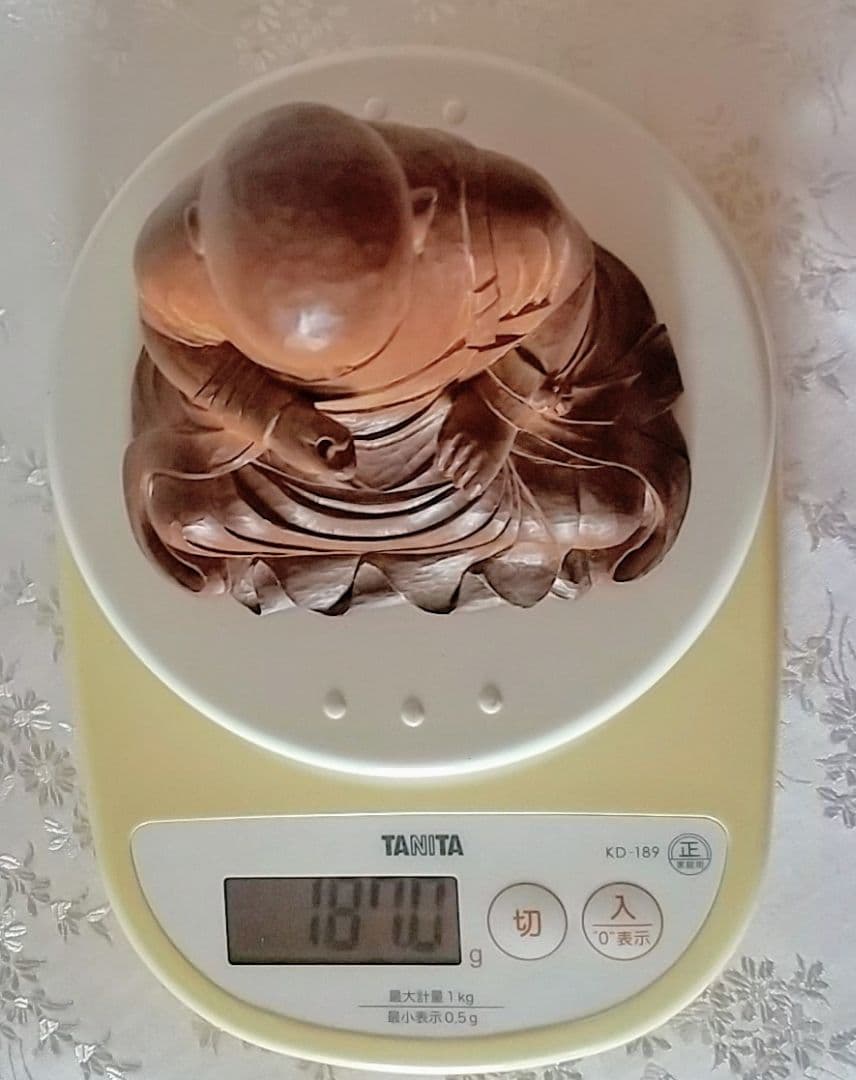 僧形坐像 善導大師坐像 #075 ◆白檀 木彫 仏像