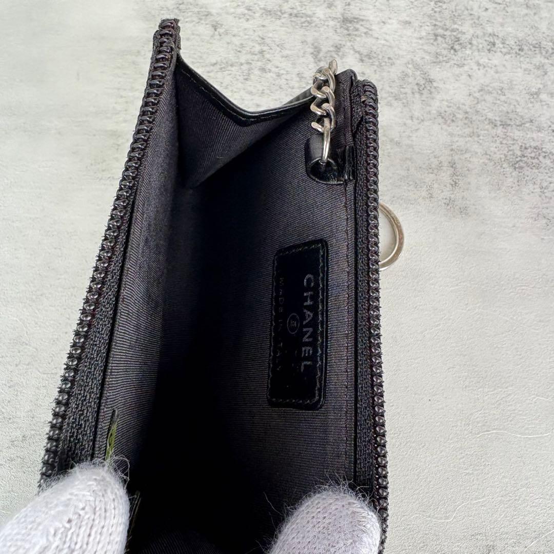 CHANEL シャネル　キャビアスキン　デカココ　ケース　カードケース