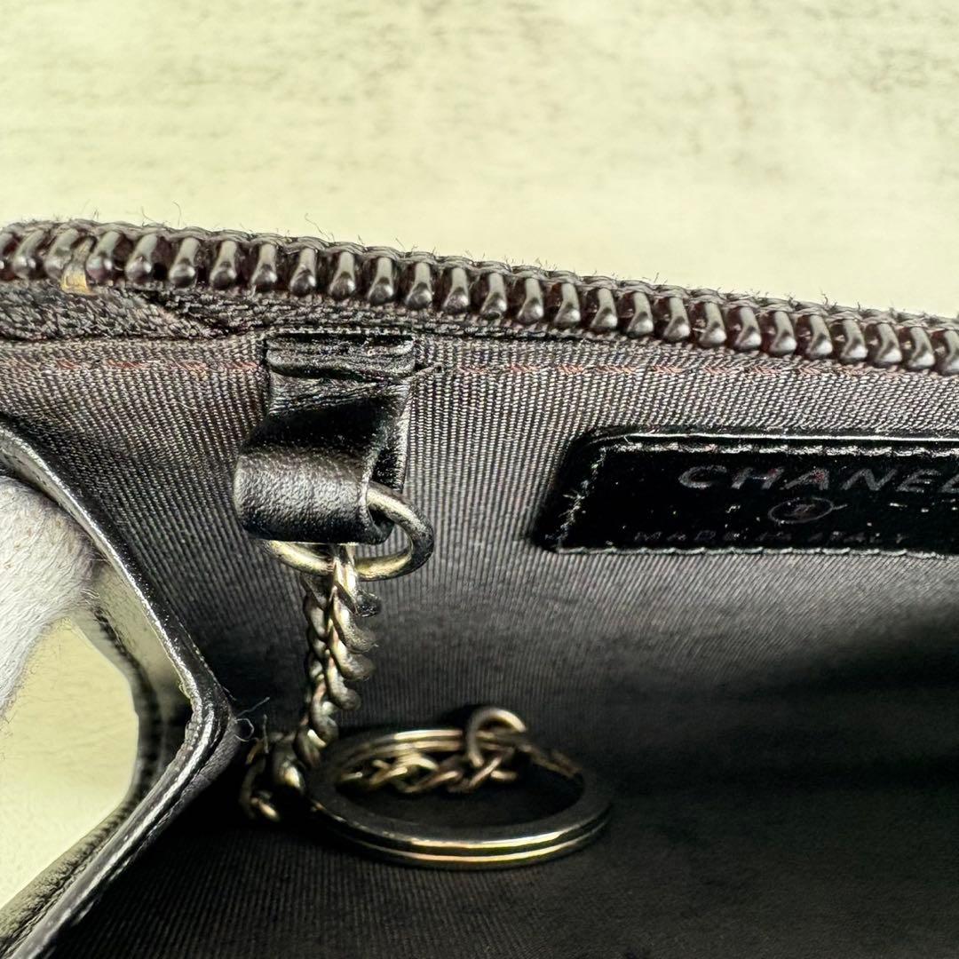 CHANEL シャネル　キャビアスキン　デカココ　ケース　カードケース