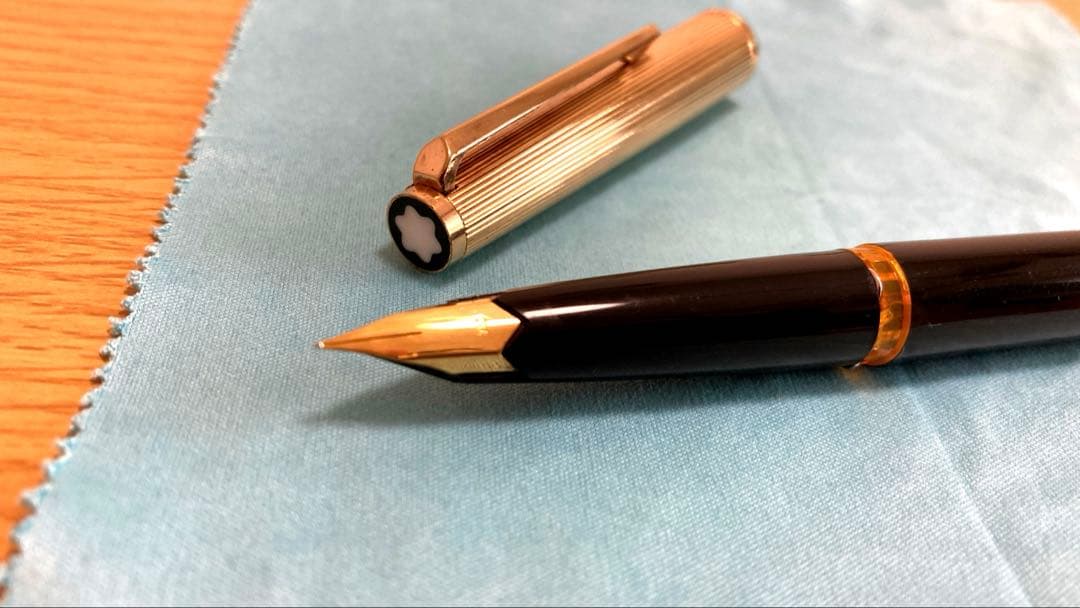 1/27終了　モンブラン124 万年筆　18金ペン先EF(海外極細)相当　吸入式