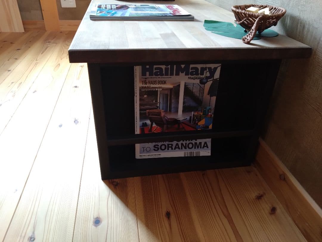 【送料無料】天然無垢材　ハンドメイド　ローテーブル　センターテーブル