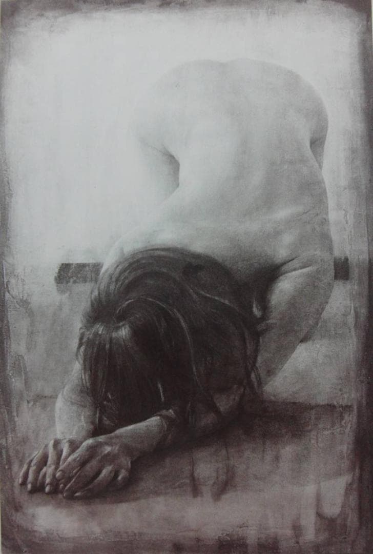 山本 雄三　「Woman 背中」、厳選、希少画集・額装画、人気作品