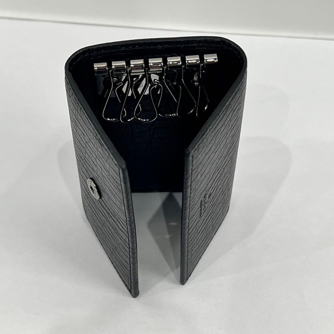 新品未使用 GUCCI グッチ ブラックレザー 6連 キーケース 04579