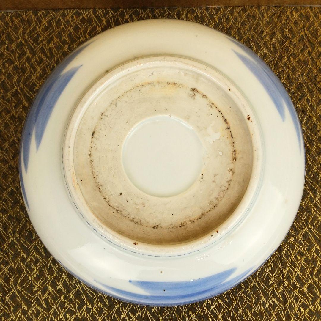 【お値下げしました！】古伊万里　染付　亀甲繋幾何学文　鉢