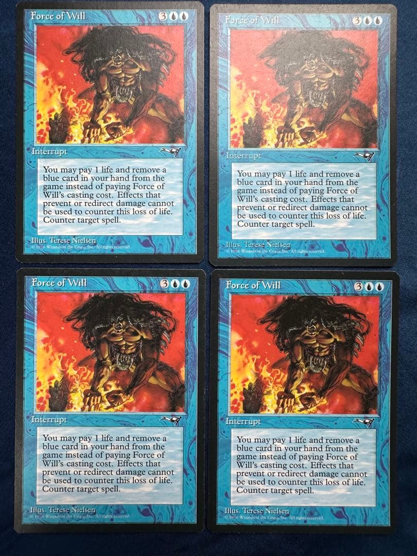 Force of Will 意志の力 英語版 4枚 アライアンス MTG