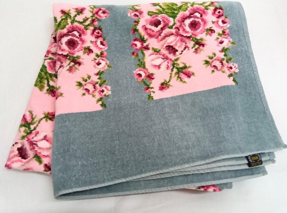 FEILER☆フェイラー シュニール織 花柄 バスタオル