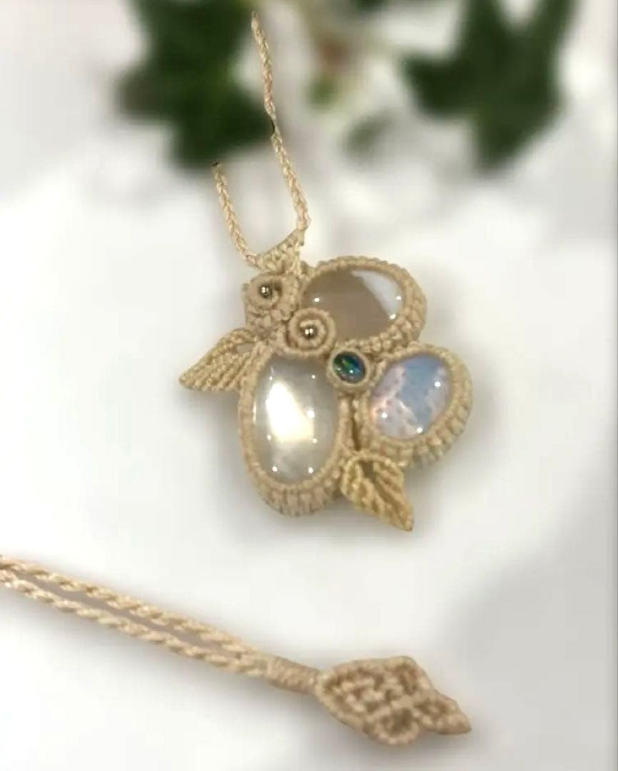 マクラメネックレス　おまとめ3点