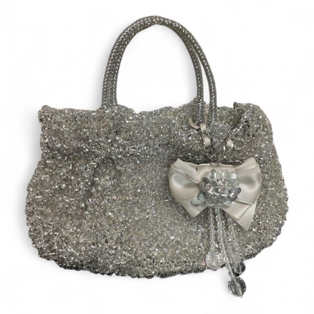 アンテプリマ ワイヤーバッグ リボンチャーム シルバー 2WAY