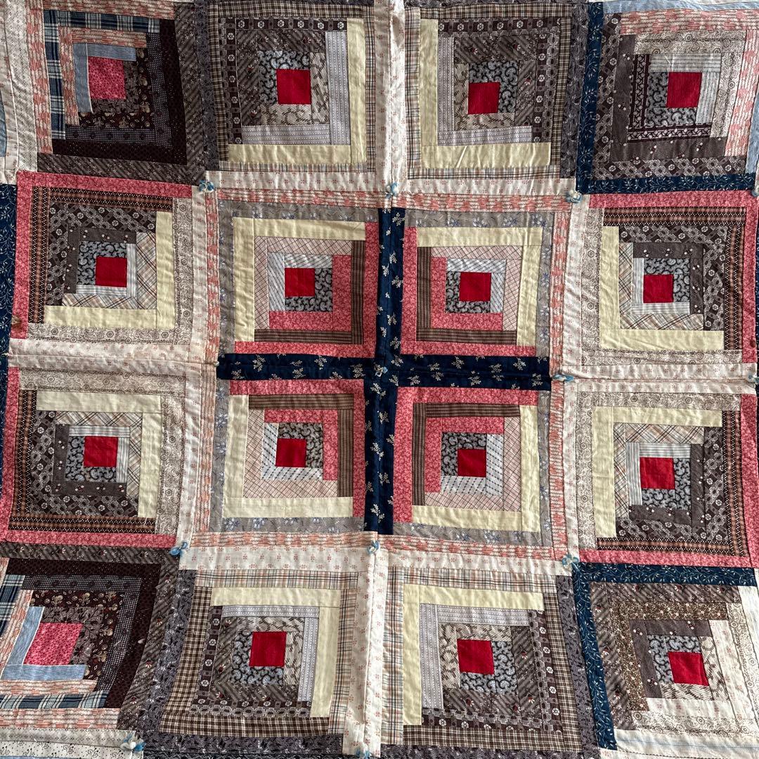 アンティークキルト ログキャビン ♢デッドストック♢