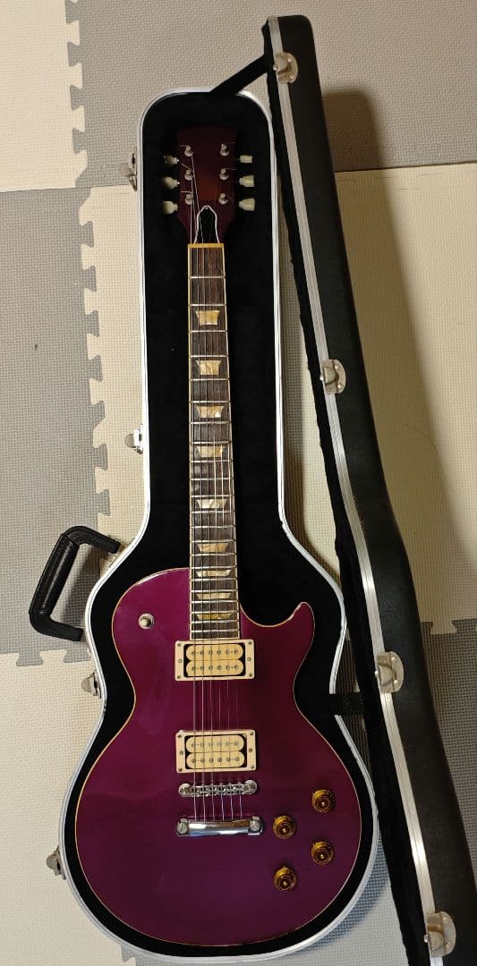 レスポールスタイル オリジナル エレキギター パープル