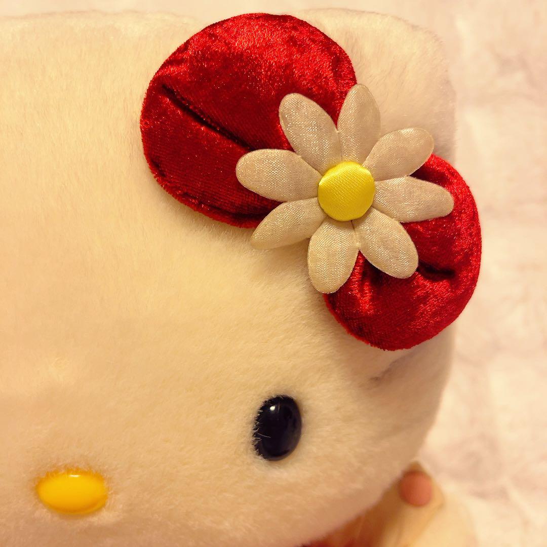 希少レア　1997 ハローキティ　ベロアリボン　ぬいぐるみ　平成レトロ