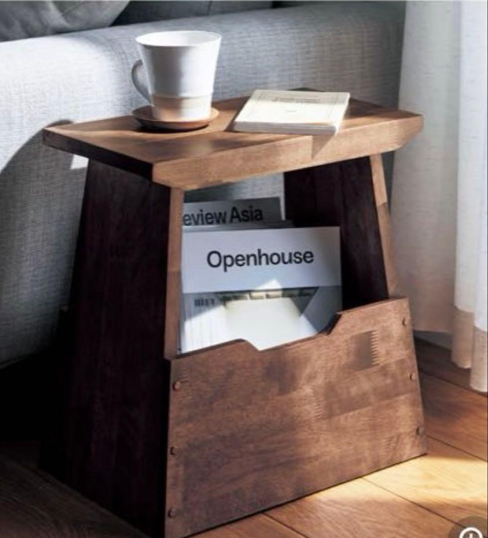 【美品】50%OFF／あたらしくて懐かしい。収納付き踏み台スツール／ベルメゾン