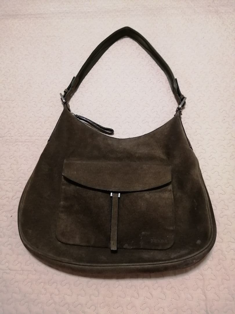 PRADA プラダ　ワンショルダー　ショルダーバッグ　スエード