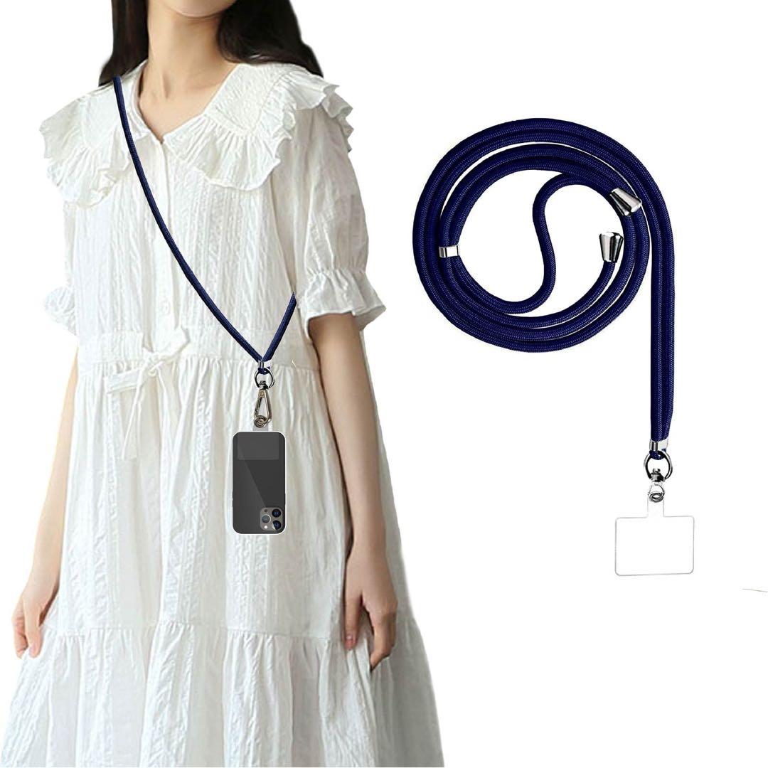 スマホストラップ紛失軽量耐久性ガスケット付き斜めストラップ全機種対応緑