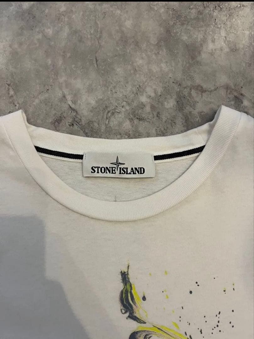 ストーンアイランド　STONE  ロゴプリント　Tシャツ　L 美品
