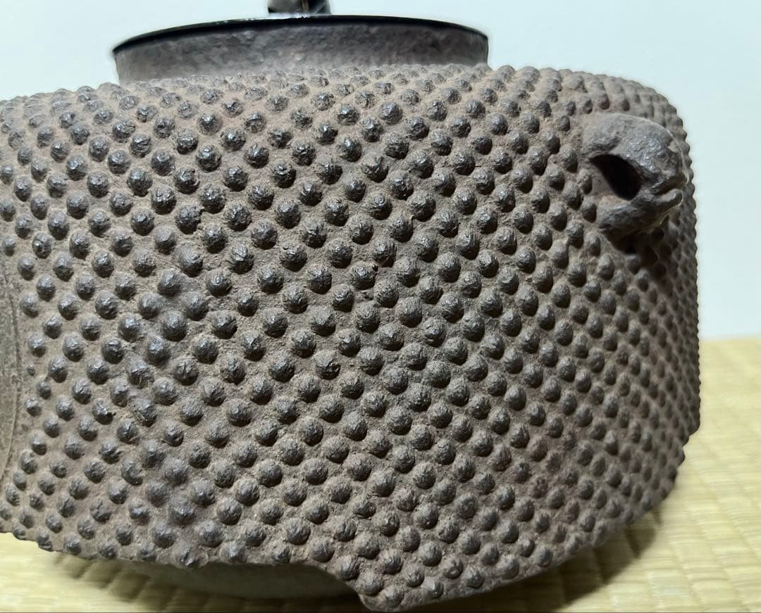 【江戸前期】霰円窓二福神尾垂釜　寛永年間京釜