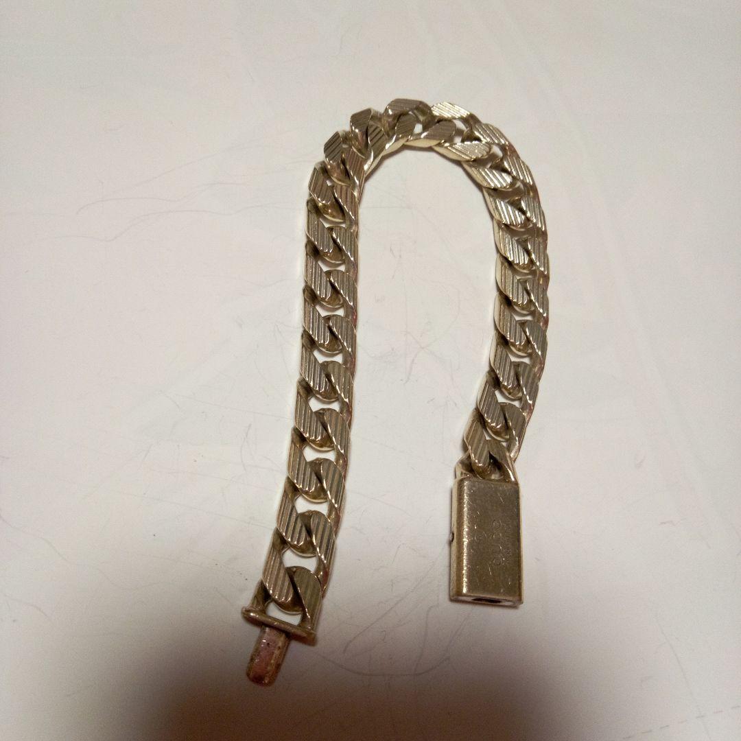 シルバー チェーンブレスレット ロック式