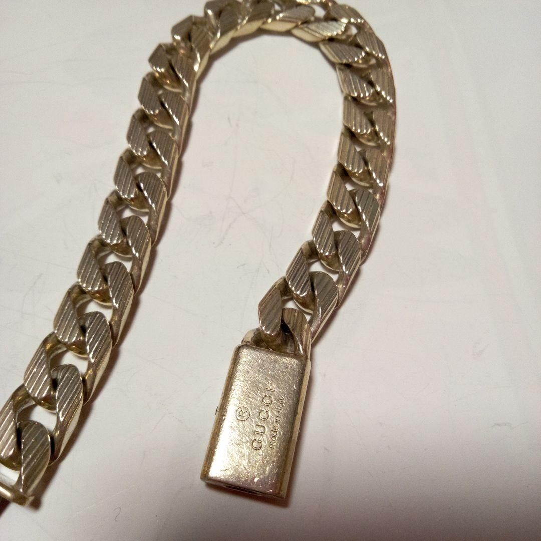 シルバー チェーンブレスレット ロック式