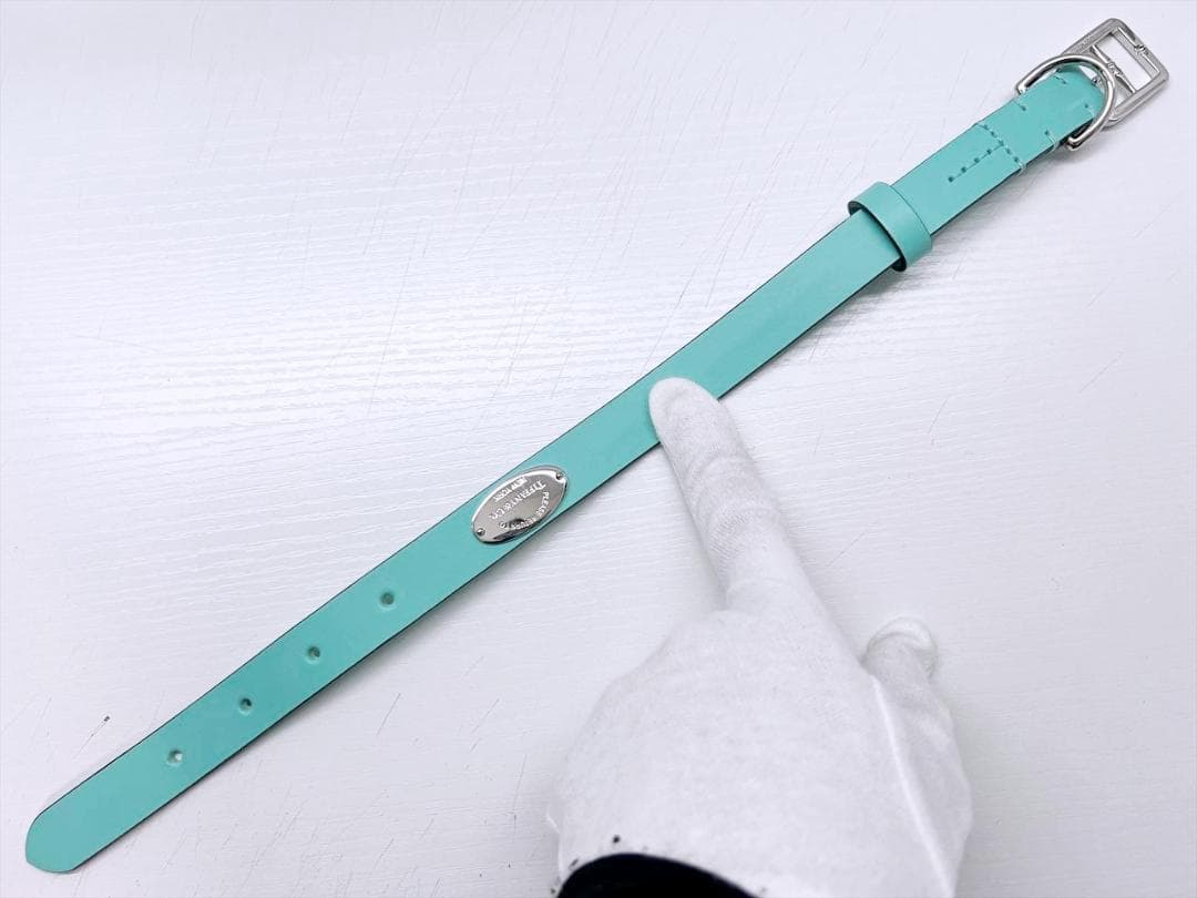 未使用保管　ティファニー　ティファニーブルー　ロゴ　ペットカラー　首輪　M