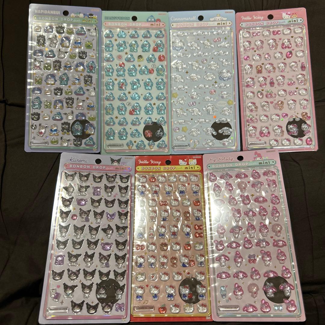 正規品　サンリオ　ボンボンドロップシールmini 7枚セット