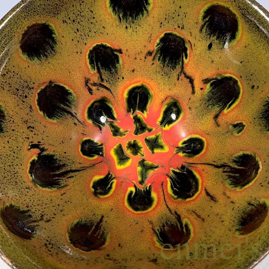 中国古美術・宋建窯風・窯変天目茶碗・茶道具・抹茶茶碗・油滴天目・骨董風・陶磁茶器