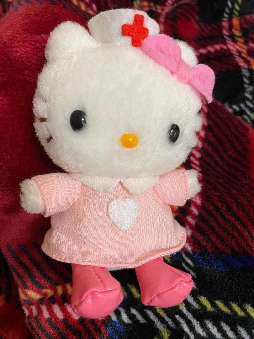 ハローキティ 献血マスコット　ボールチェーン　ナースキティ