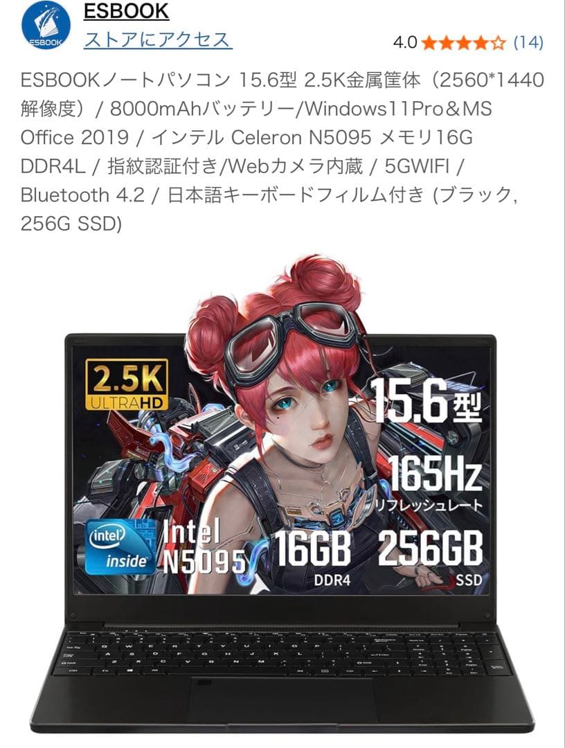 ノートパソコン 15.6型 / Windows11Pro＆MS