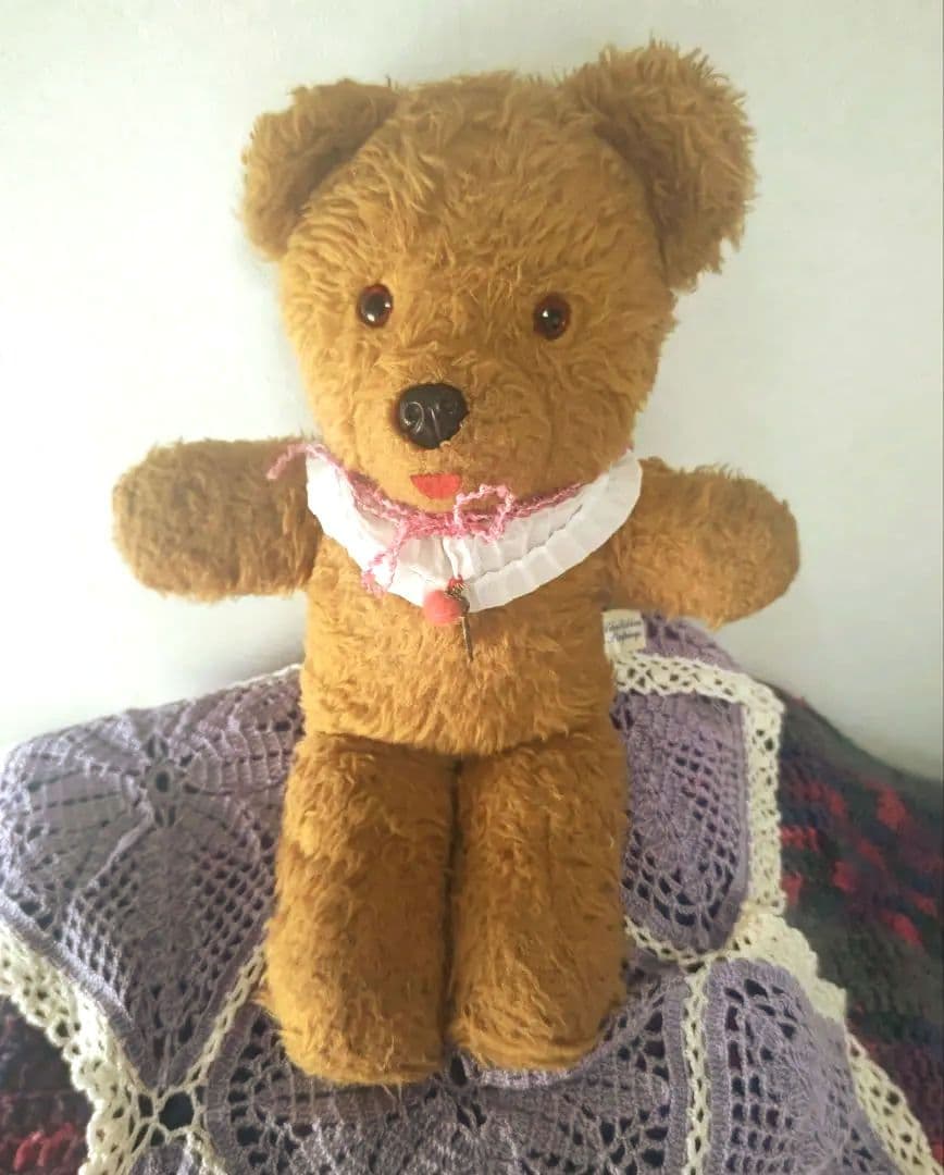 1974ーVintageテディ、オルゴール〜可愛いタグ付き❤England