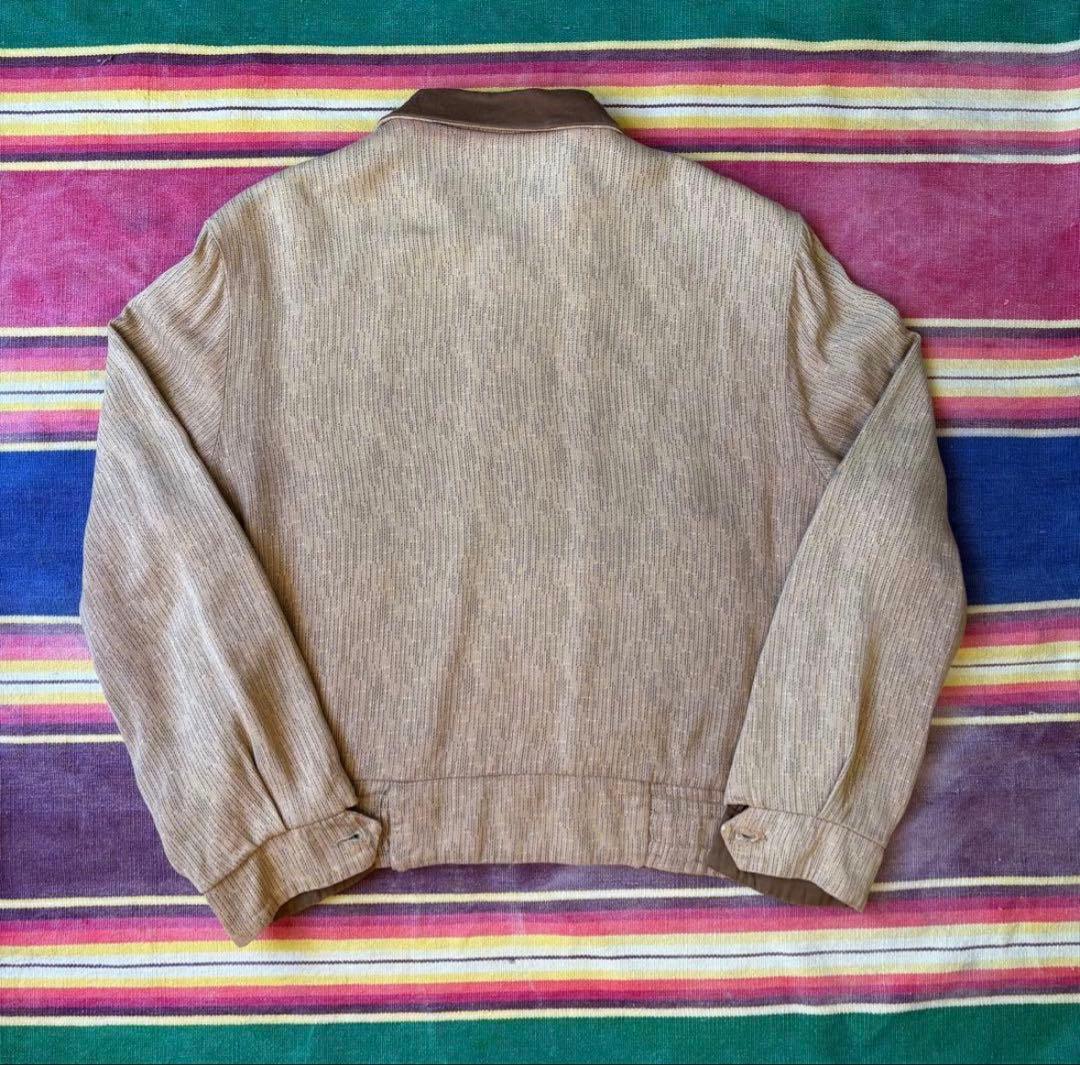 l*t様 50'sキャバジャン カスリ柄 リバーシブル レーヨンギャバ ブルゾン