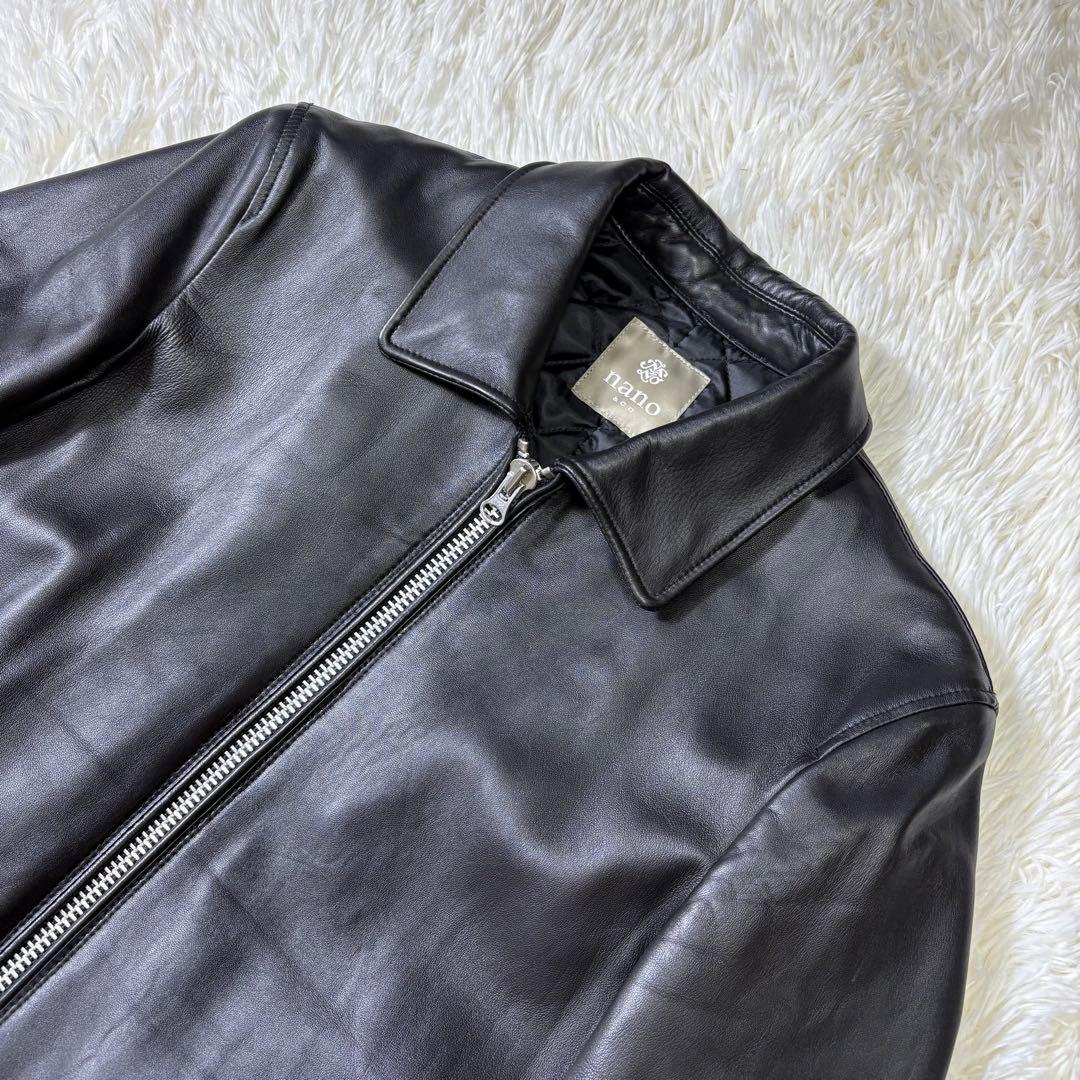 【未使用級】nano universe ナノユニバース　ライダースジャケット　黒