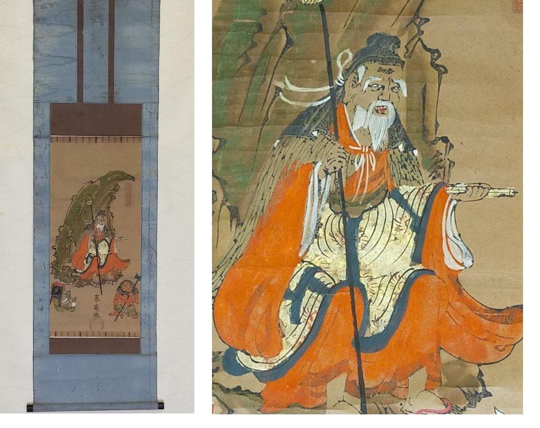 ♥木版画　東南院　掛軸　掛け軸　骨董品　寺院　仏閣　浮世絵