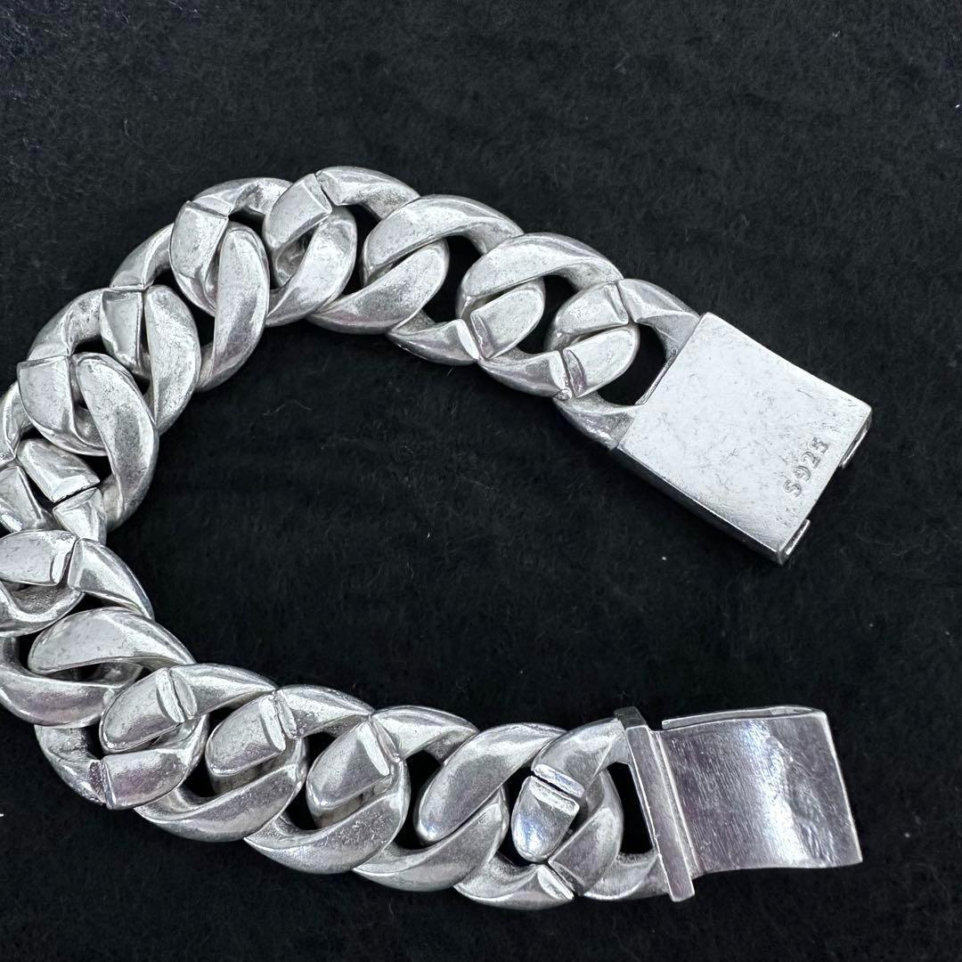 超重厚 117g80sヴィンテージ ブレスレット　シルバー925