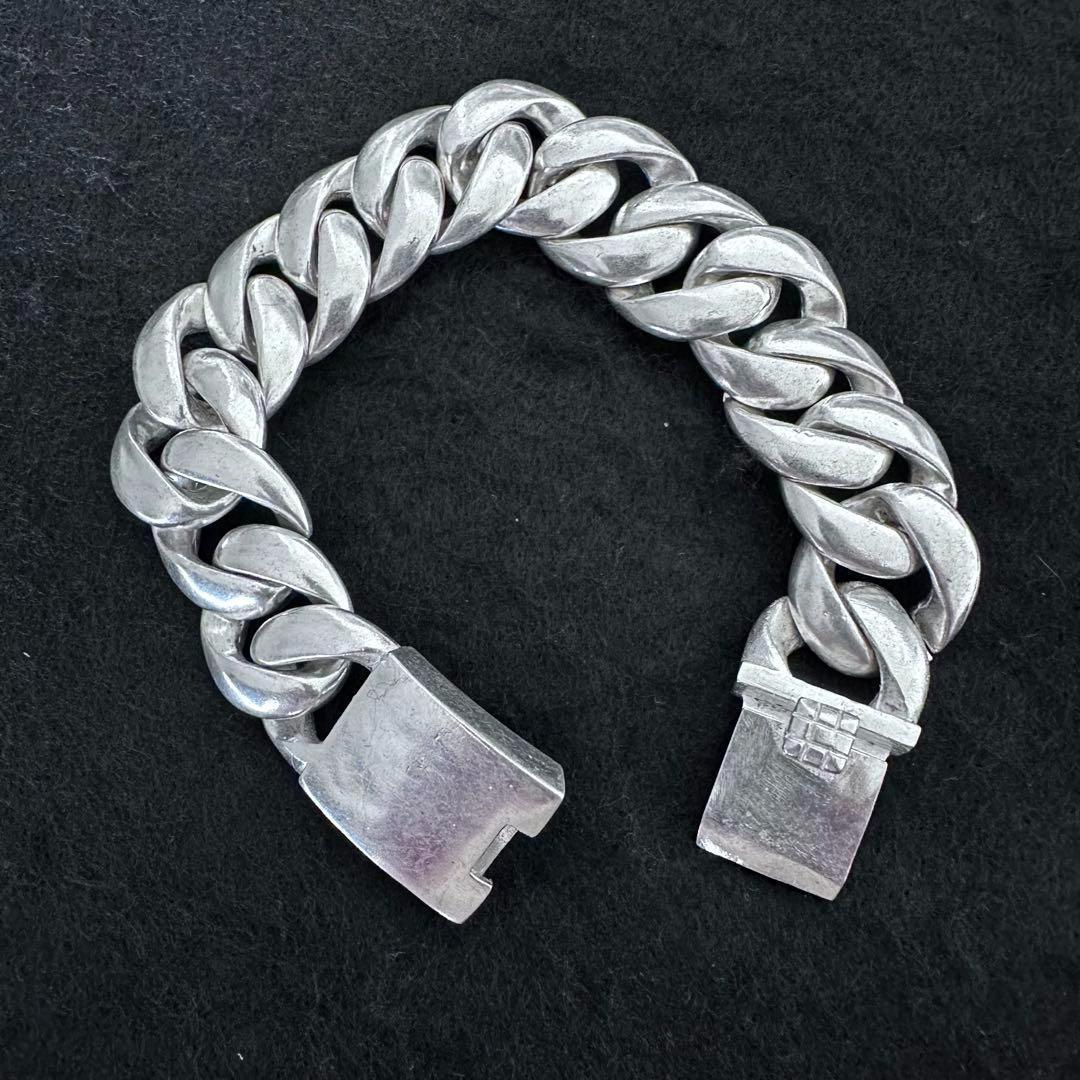 超重厚 117g80sヴィンテージ ブレスレット　シルバー925