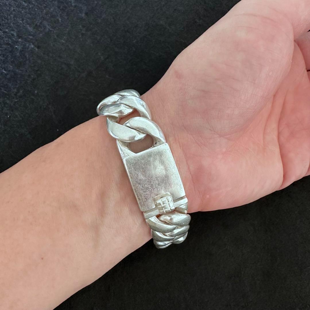 超重厚 117g80sヴィンテージ ブレスレット　シルバー925