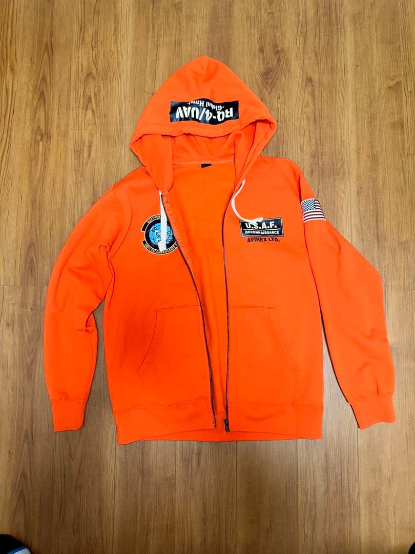 AVIREX U.S.A.F. パーカー XL オレンジ