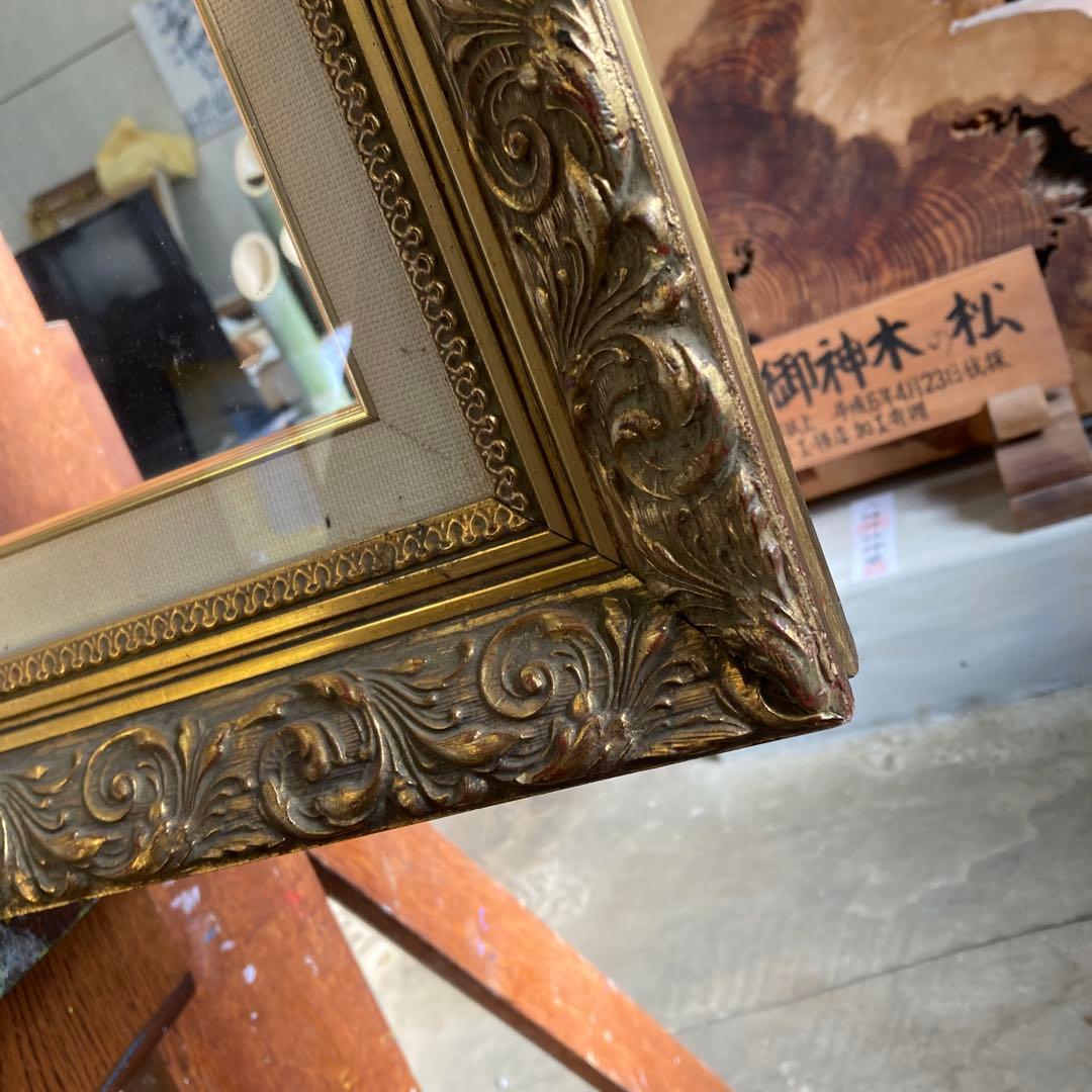 大型 F50 油彩額縁 ゴールドフレーム 金装飾 アンティーク調 古額縁 埼玉県