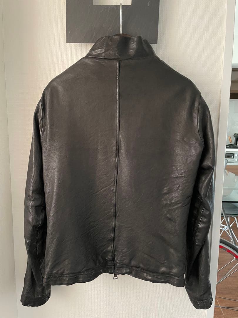 【美品】 伊製 GIORGIO BRATO レザージャケット ブラック 46
